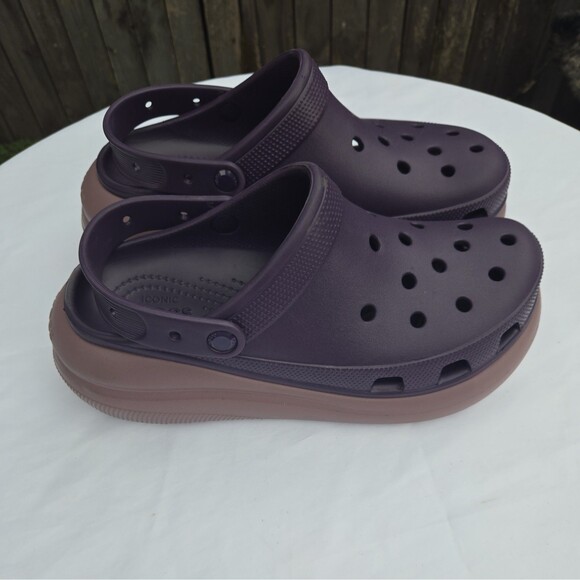 Crocs Crush Clog Dark Iris Multi Slip On Casual Platform Sandal M10 W12 - Picture 3 of 8